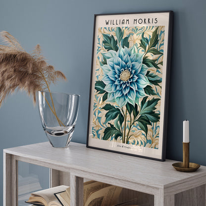 Art Nouveau William Morris Blue Art Print