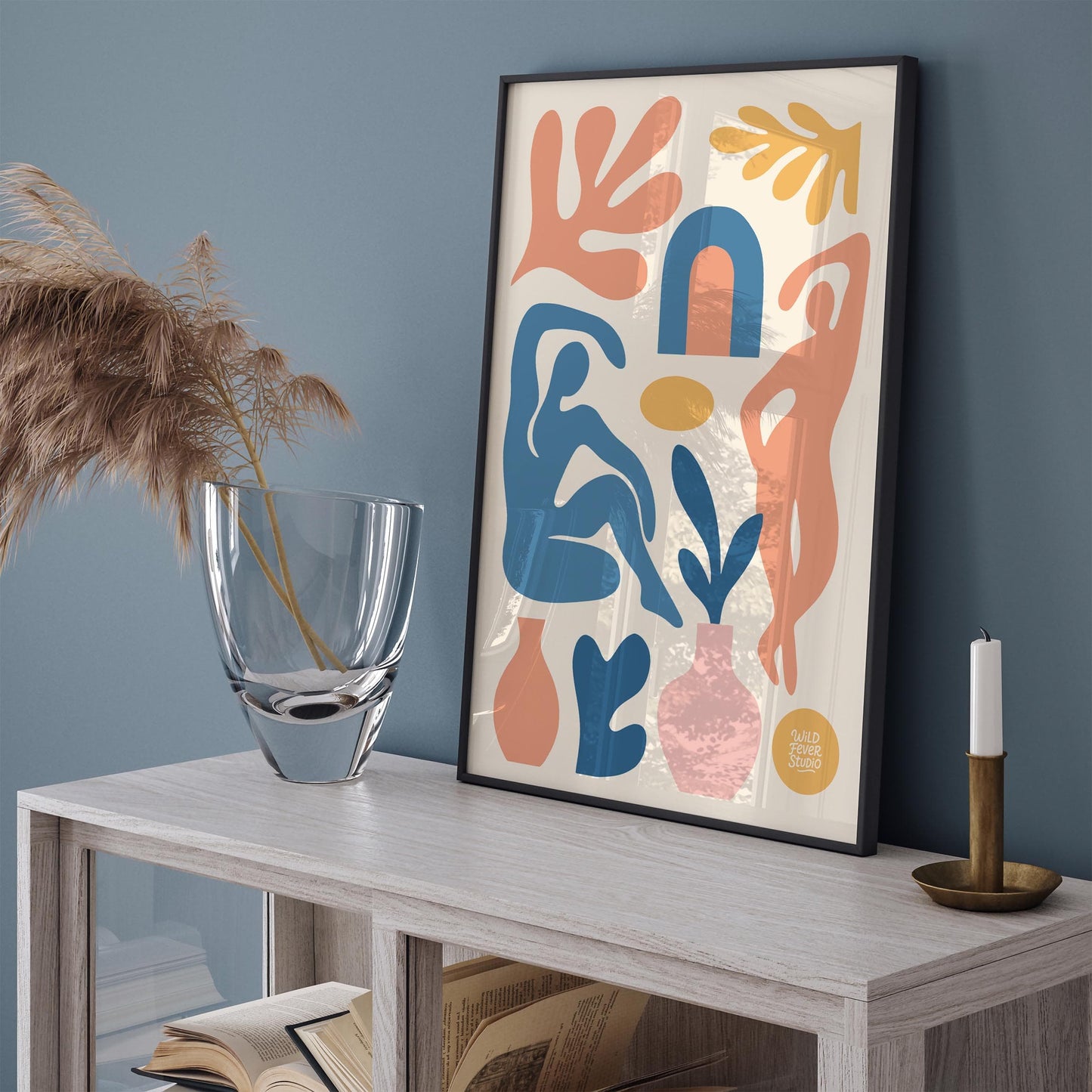 Abstract Papiers Découpés Wall Art Print