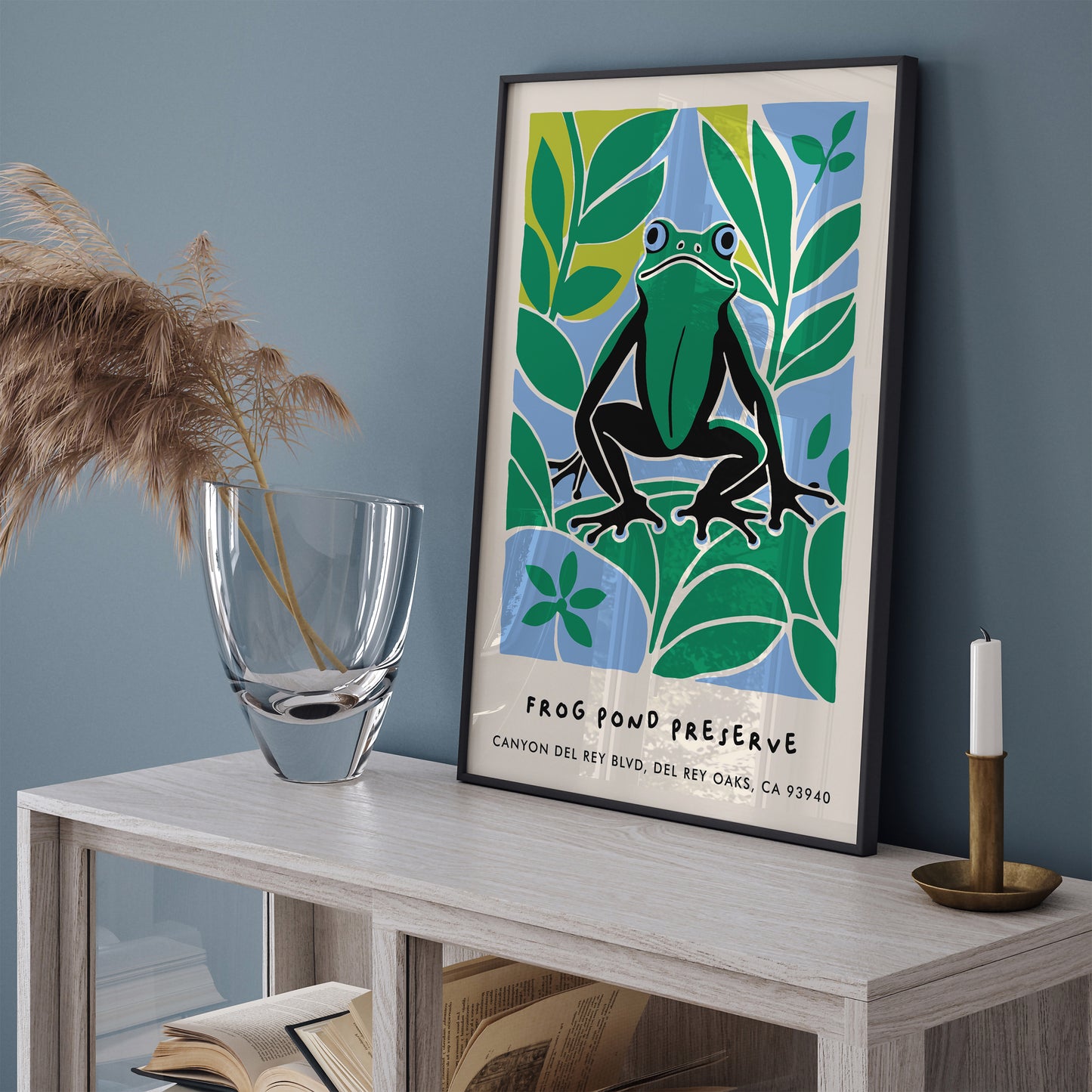 Frog Pond Nature Print - Cute Frog Decor