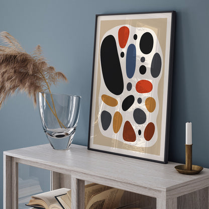 Abstract Boho Stones Poster