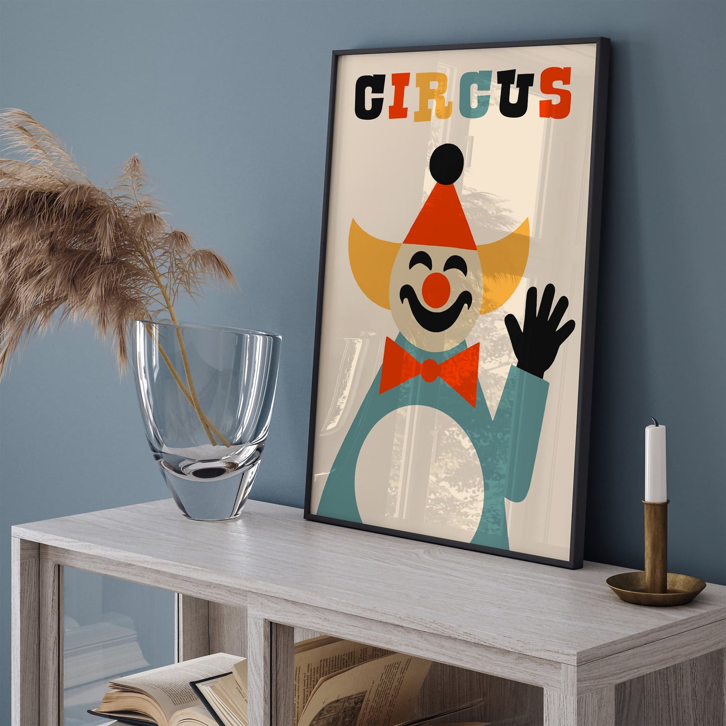 Retro Clown Circus Poster - Festival Wall Decor