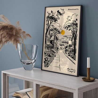 Martha's Vineyard Massachusetts Travel Poster