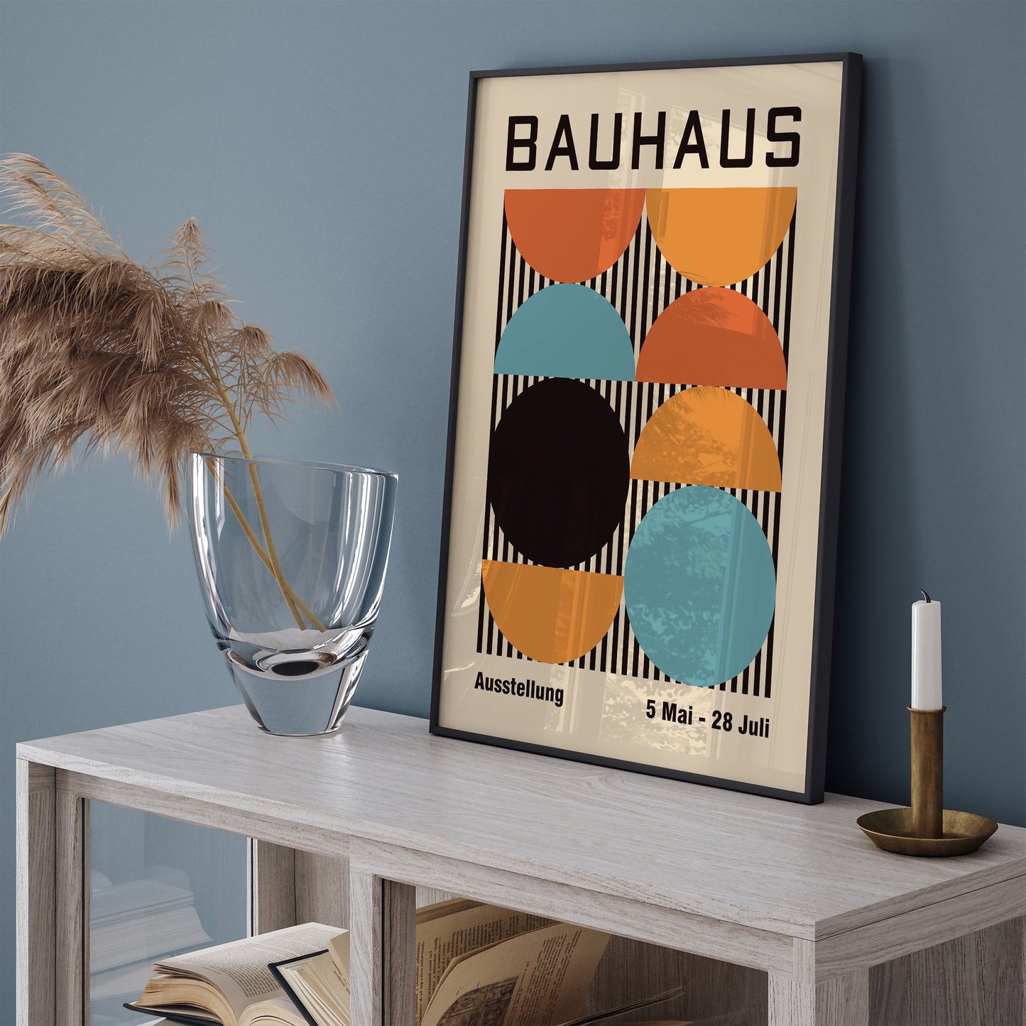 Bauhaus Circles Retro Poster