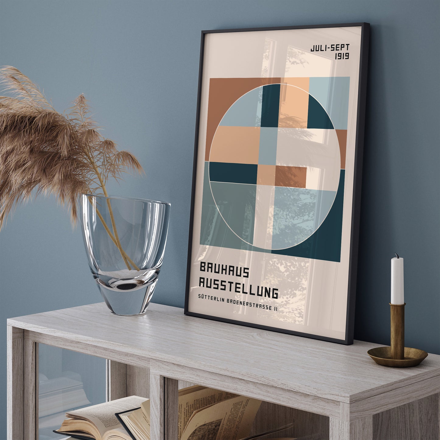 Bauhaus Geometric Pastel Colors Art Print