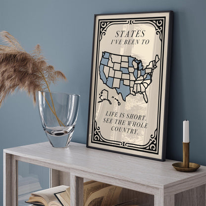 Life Is Short See The Whole Country Travel Poster