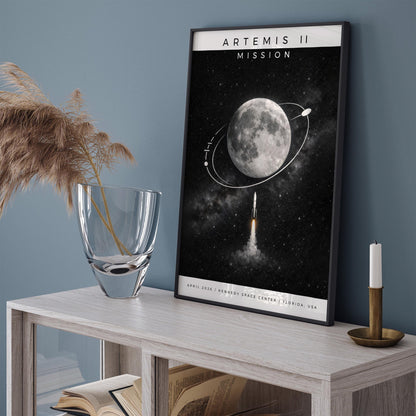 ARTEMIS II Mission Poster - Cosmos Wall Art