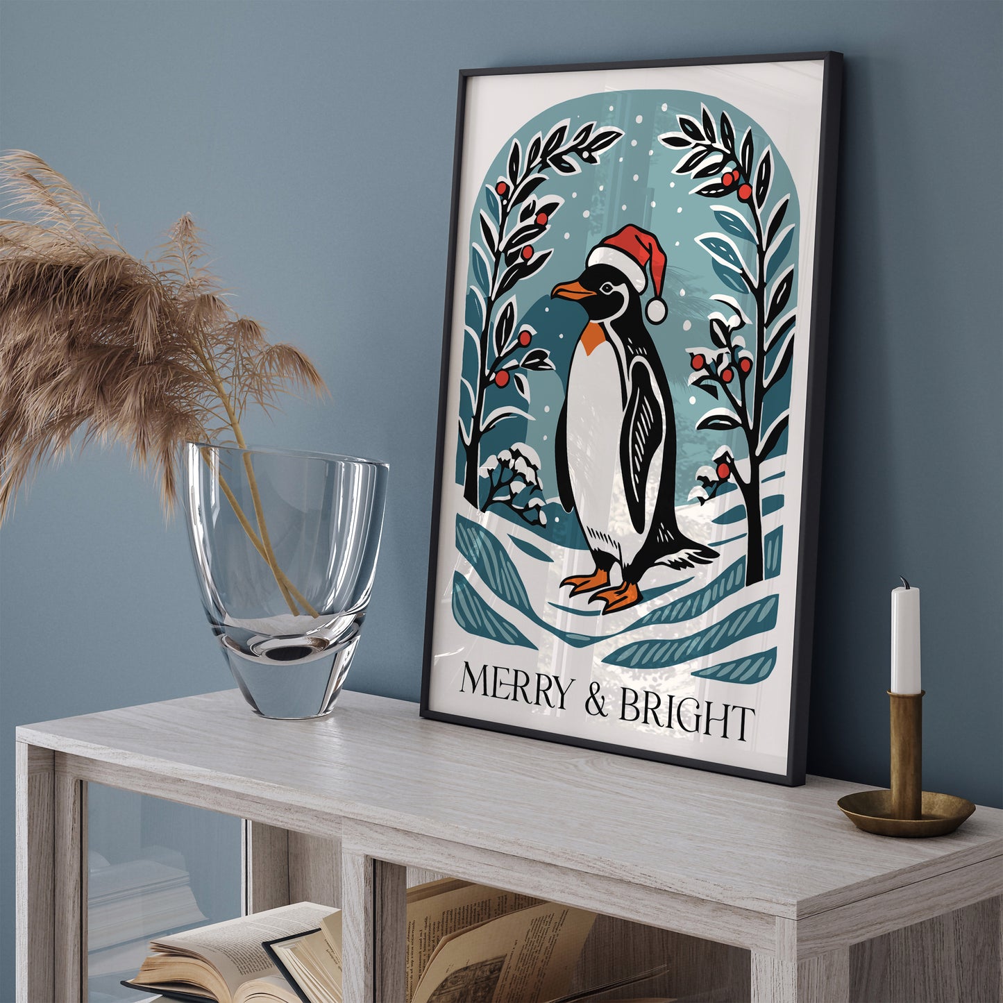 Cute Christmas Penguin Poster