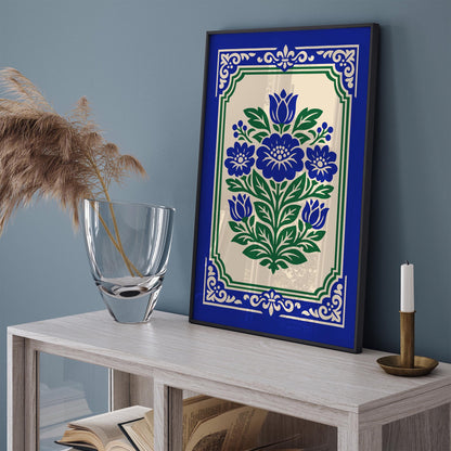 Folk Floral Wall Art Print