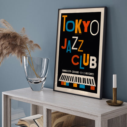 Tokyo Jazz Club Vintage Poster Print