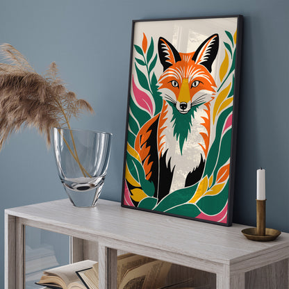 Cute Fox Kids Room Decor Art Print