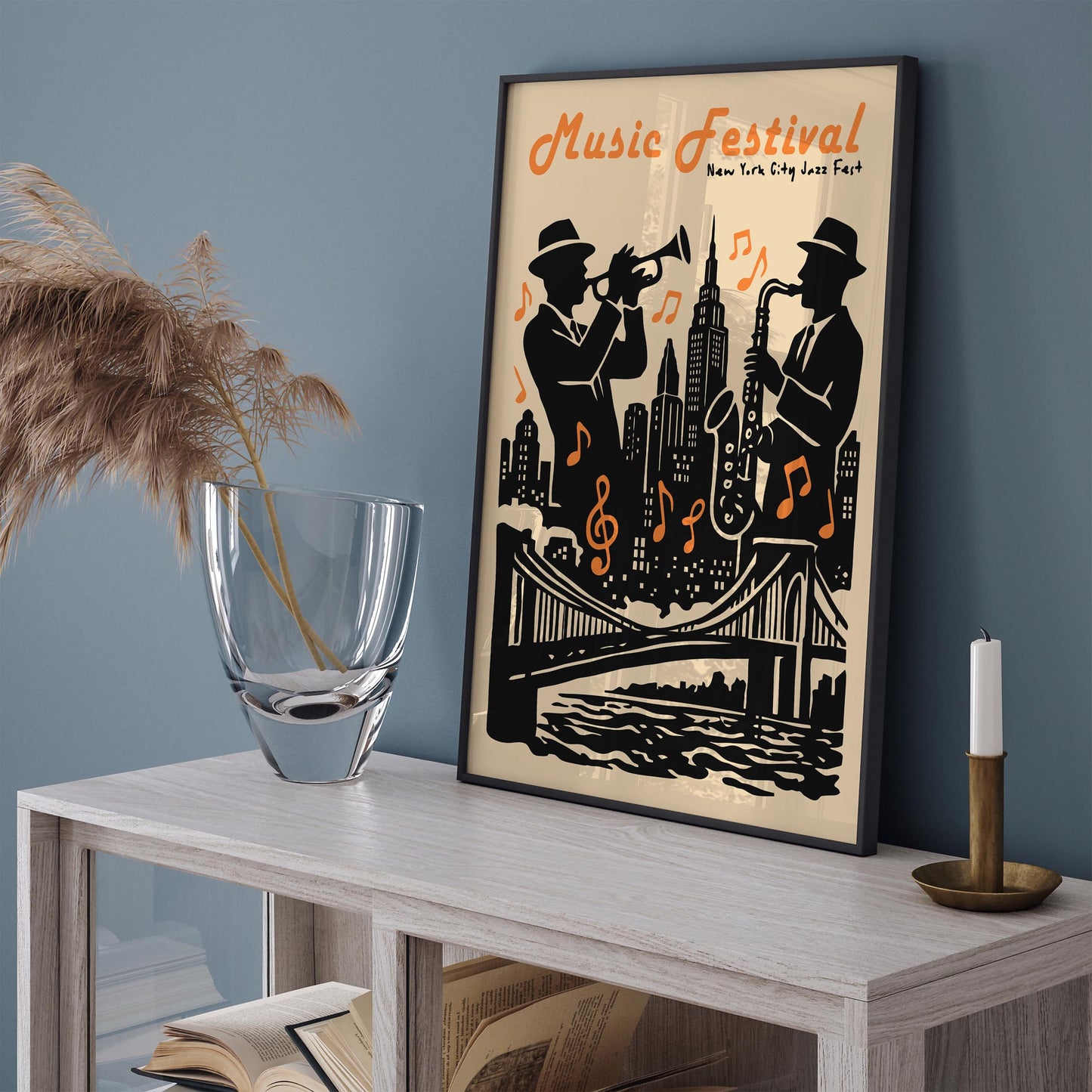 Music Festival Poster - Jazz Fest Retro Wall Art