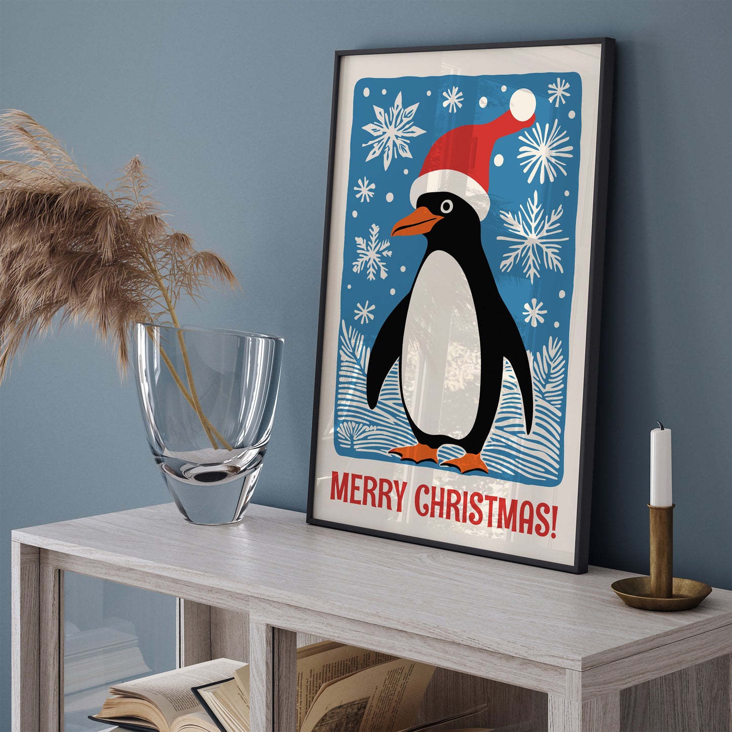 Merry Xmas Cute Penguin Poster