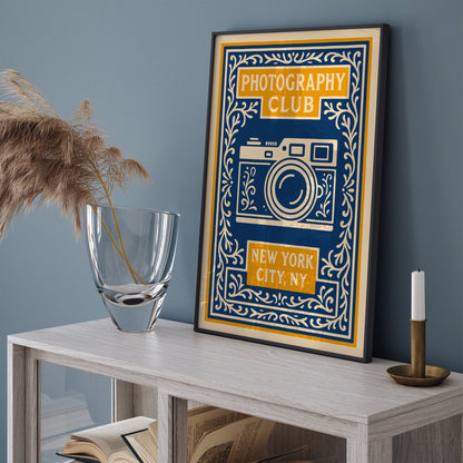 Photography Club NYC Poster – Blue New York Wall Art Print