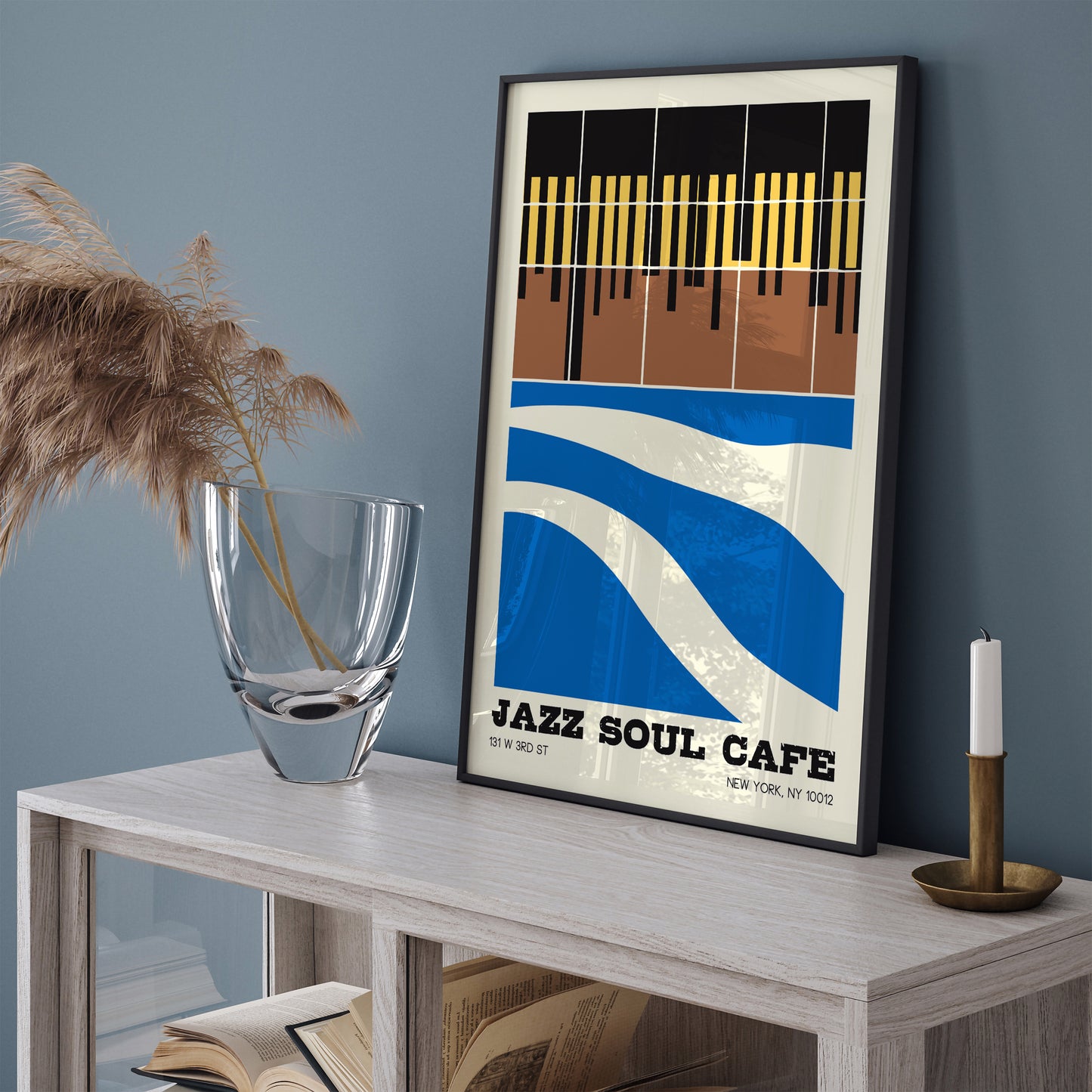 NYC Jazz Cafe Retro Poster