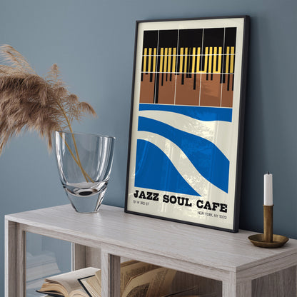 NYC Jazz Cafe Retro Poster