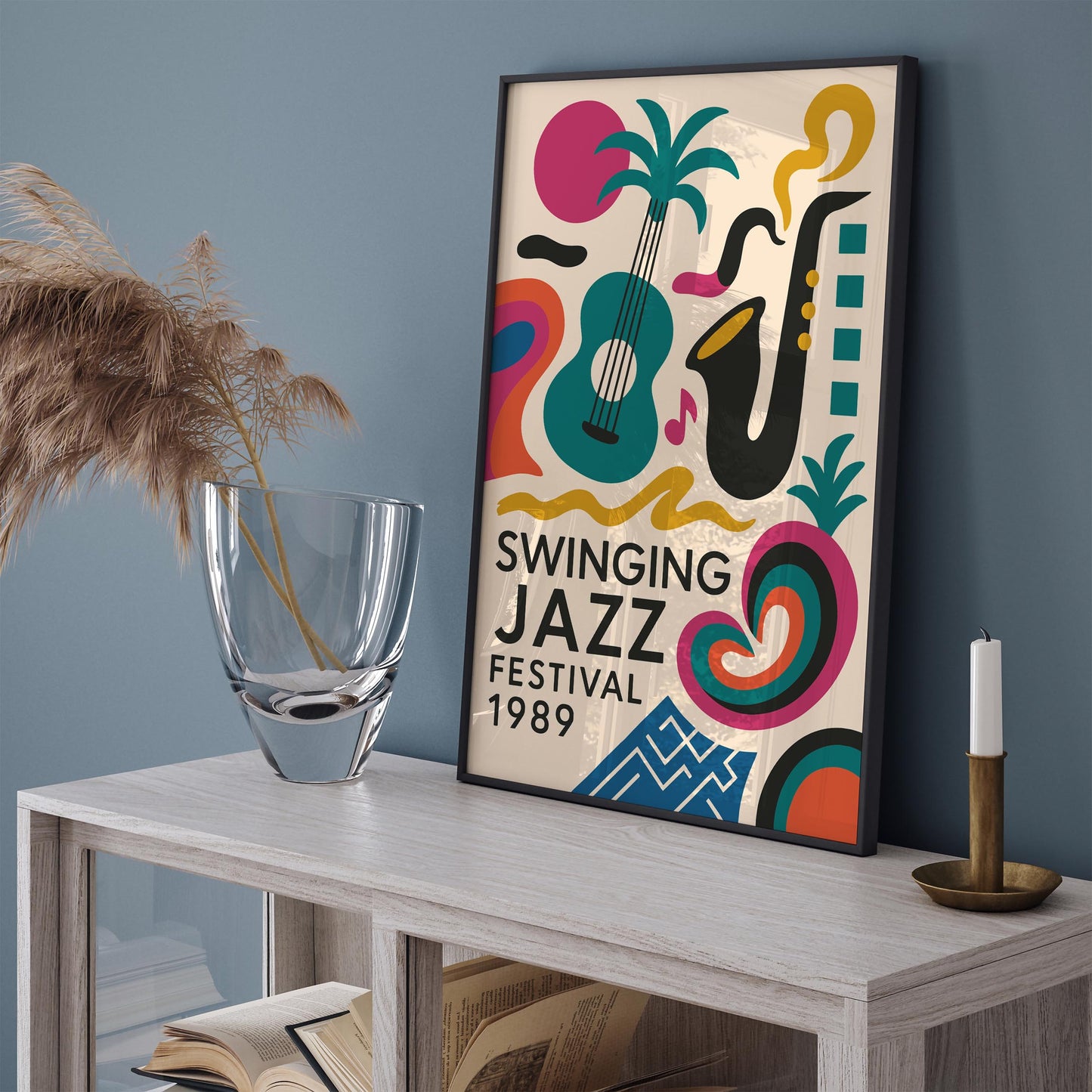 Swing Jazz Poster – Retro Festival Wall Decor