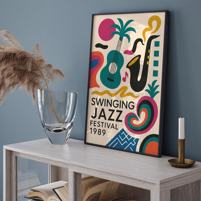 Swing Jazz Poster – Retro Festival Wall Decor