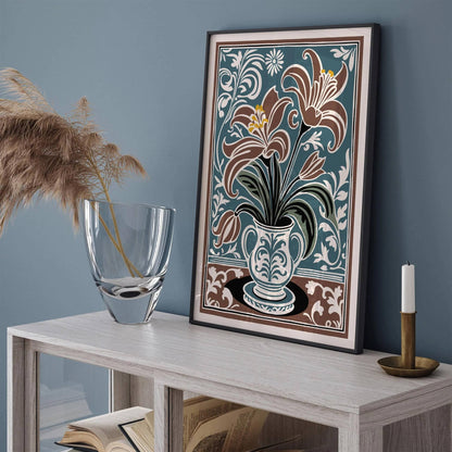 Rococo Revival Floral Vintage Wall Art Print