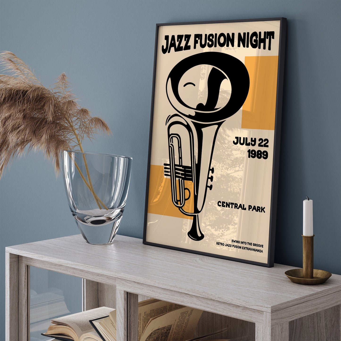 Jazz Fusion Night - NYC Music Festival Wall Art Poster