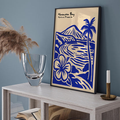 Hanauma Bay Nature Preserve Honolulu - Blue Hawaii Wall Art Print