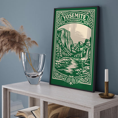 Yosemite National Park Poster - Vintage Travel Art Print