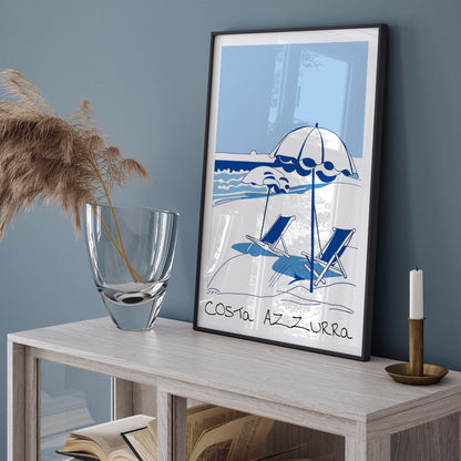 Costa Azzurra Travel Poster