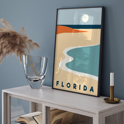 Florida Modern Minimalist Travel Art Print