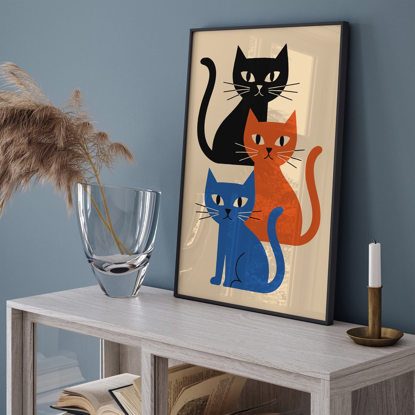 Three Cats Art Print