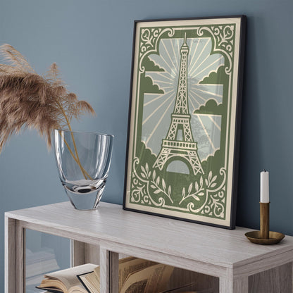 French Eiffel Tower Print - Chateau Style Art