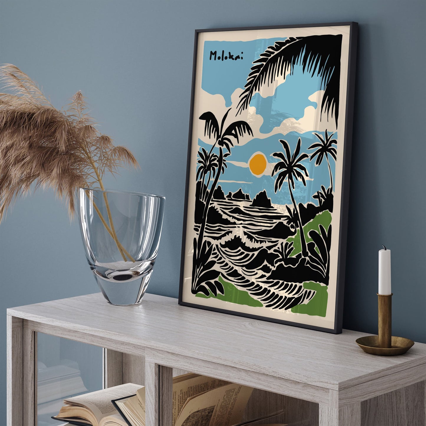 Molokai Hawaii Travel Tropical Poster