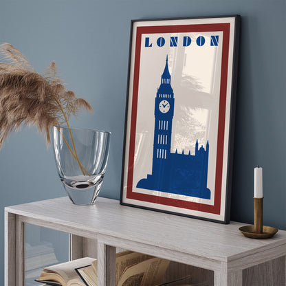 London Travel Poster - Modern Minimalist Wall Art