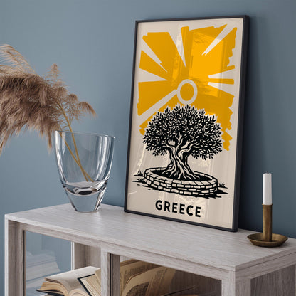 Greece Olive Tree Poster