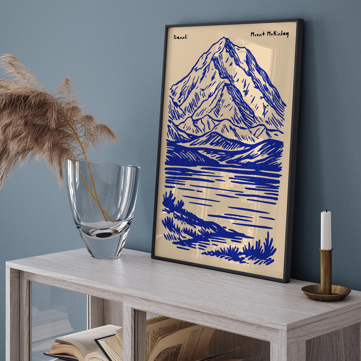 Denali Mountain Alaska Travel Poster