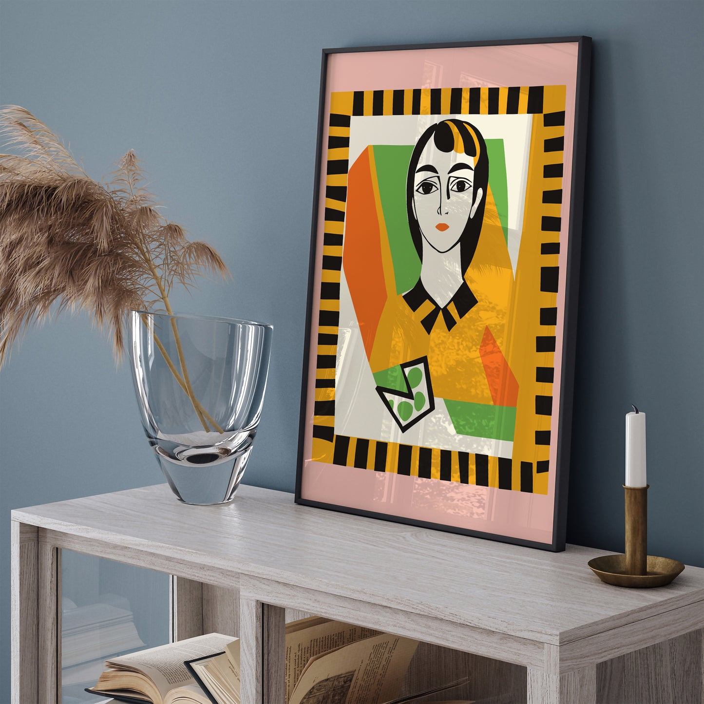 Cute Girl Retro Portrait Wall Art