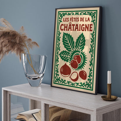 Les Fêtes de la Châtaigne Collobrières - French Festival Wall Art Print