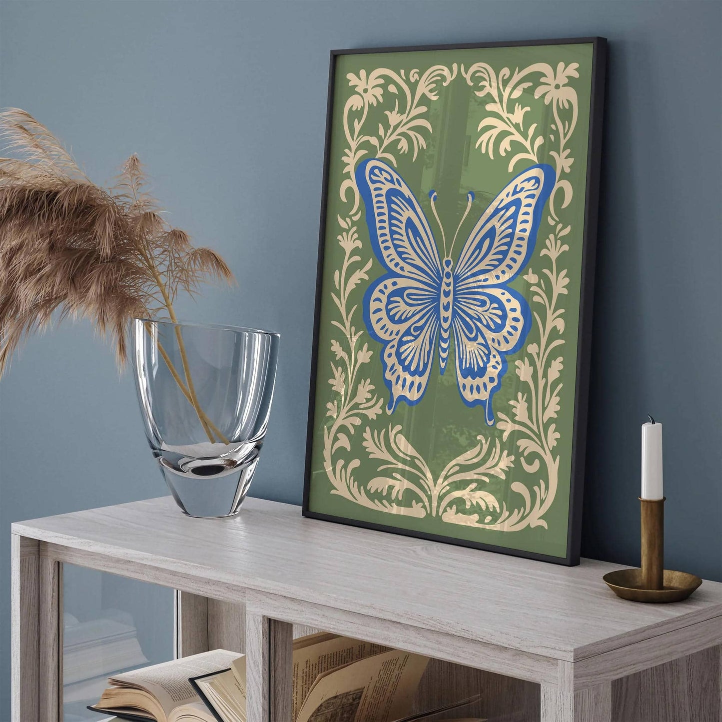 Victorian Rococo Elegant Butterfly Poster