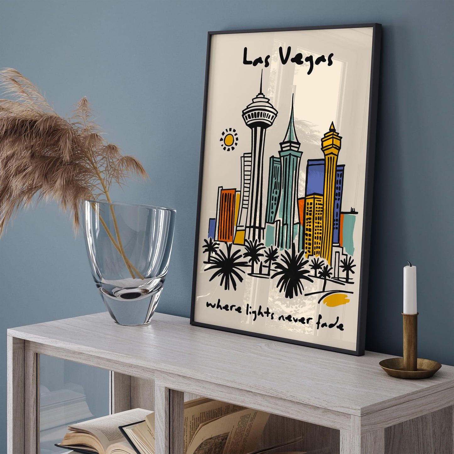 Las Vegas Where Lights Never Fade Travel Poster