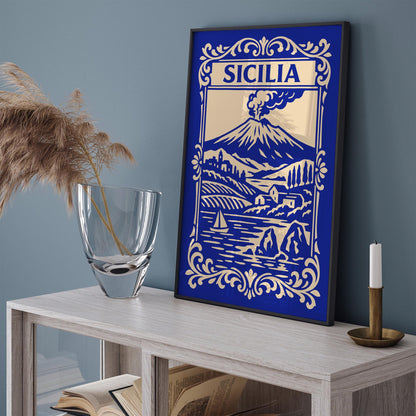 Mount Etna Sicily Landscape Poster