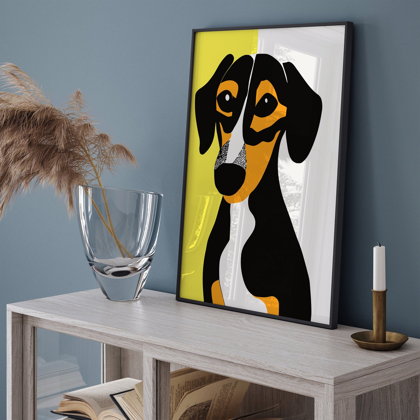 Retro Dachshund Ilustrated Poster