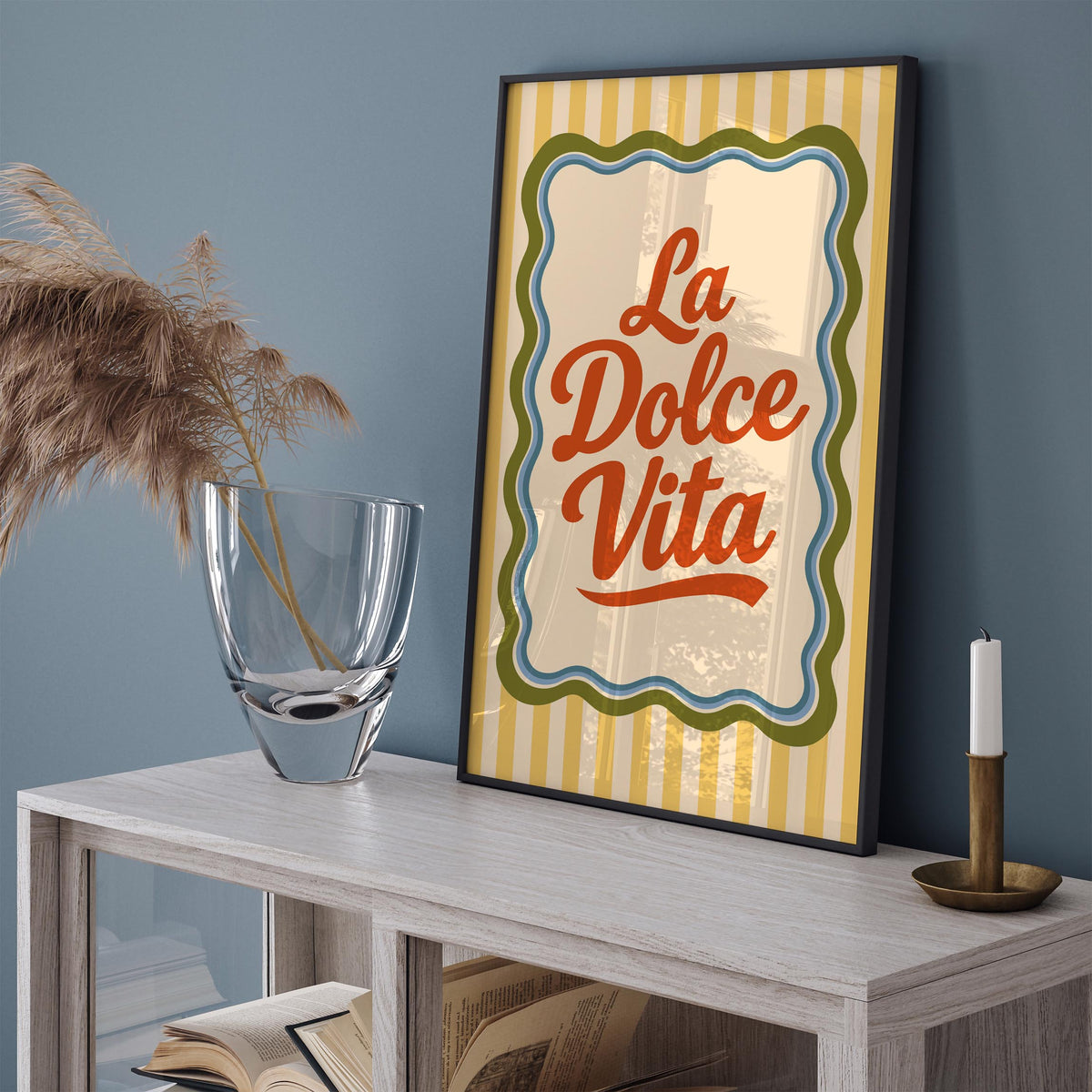 Retro La Dolce Vita Quote Poster