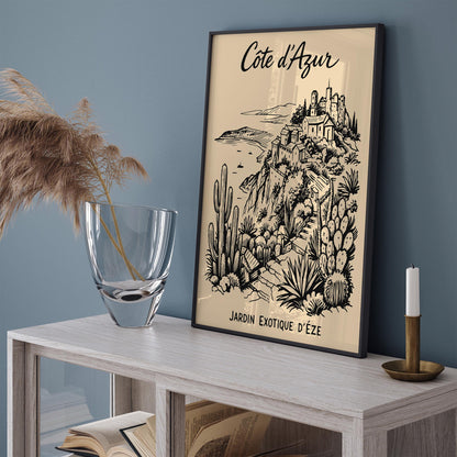 Côte d’Azur Jardin Exotique d’Eze Poster