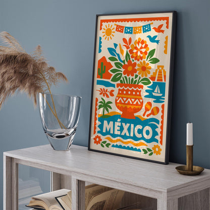 Mexico Colorful Travel Poster