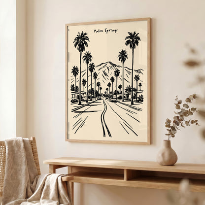 Palm Springs California Street Poster
