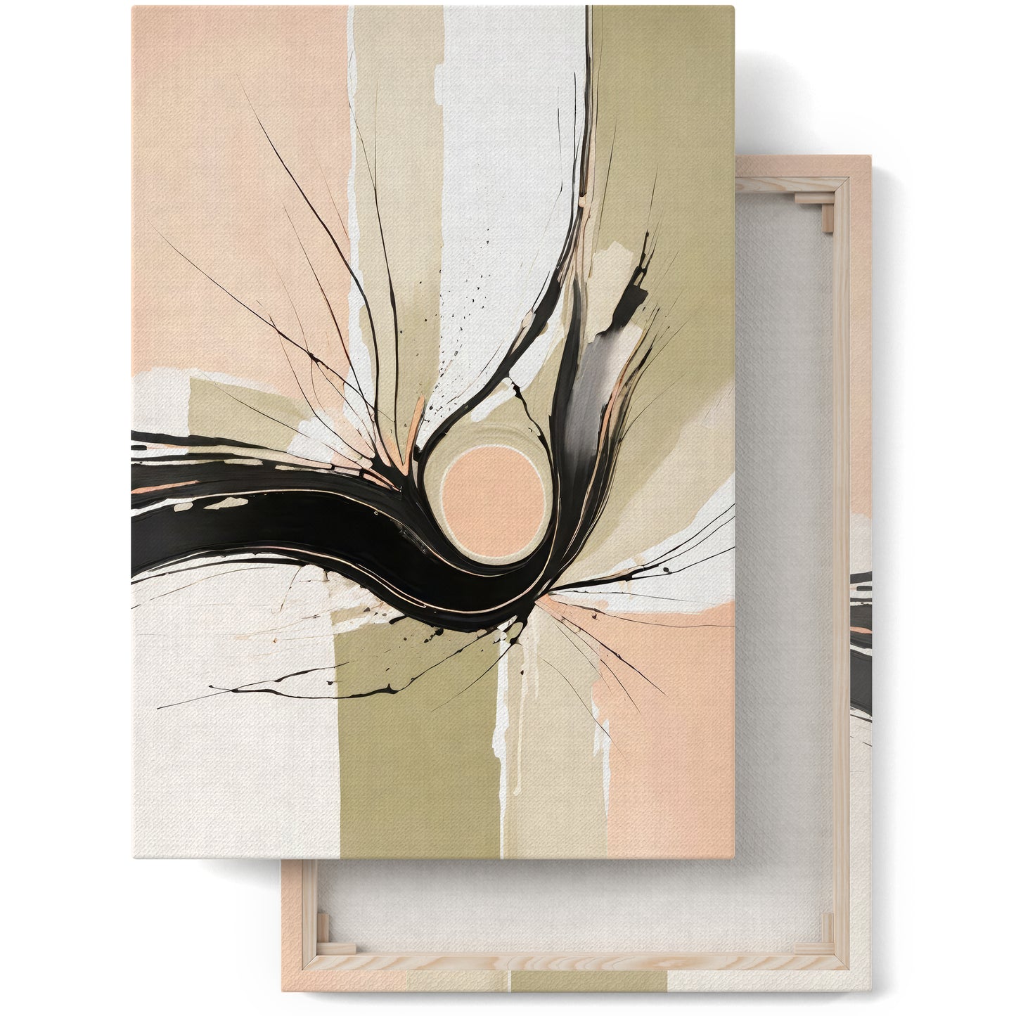 Peach Fuzz Abstract  Hygge Canvas Print