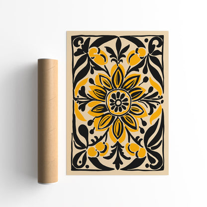 Rustic Hand Drawn Abstract Nature Art Print