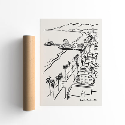 Santa Monica Los Angeles California Poster