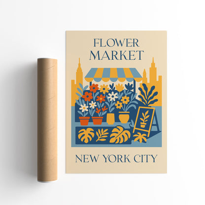 Flower Market New York City Poster
