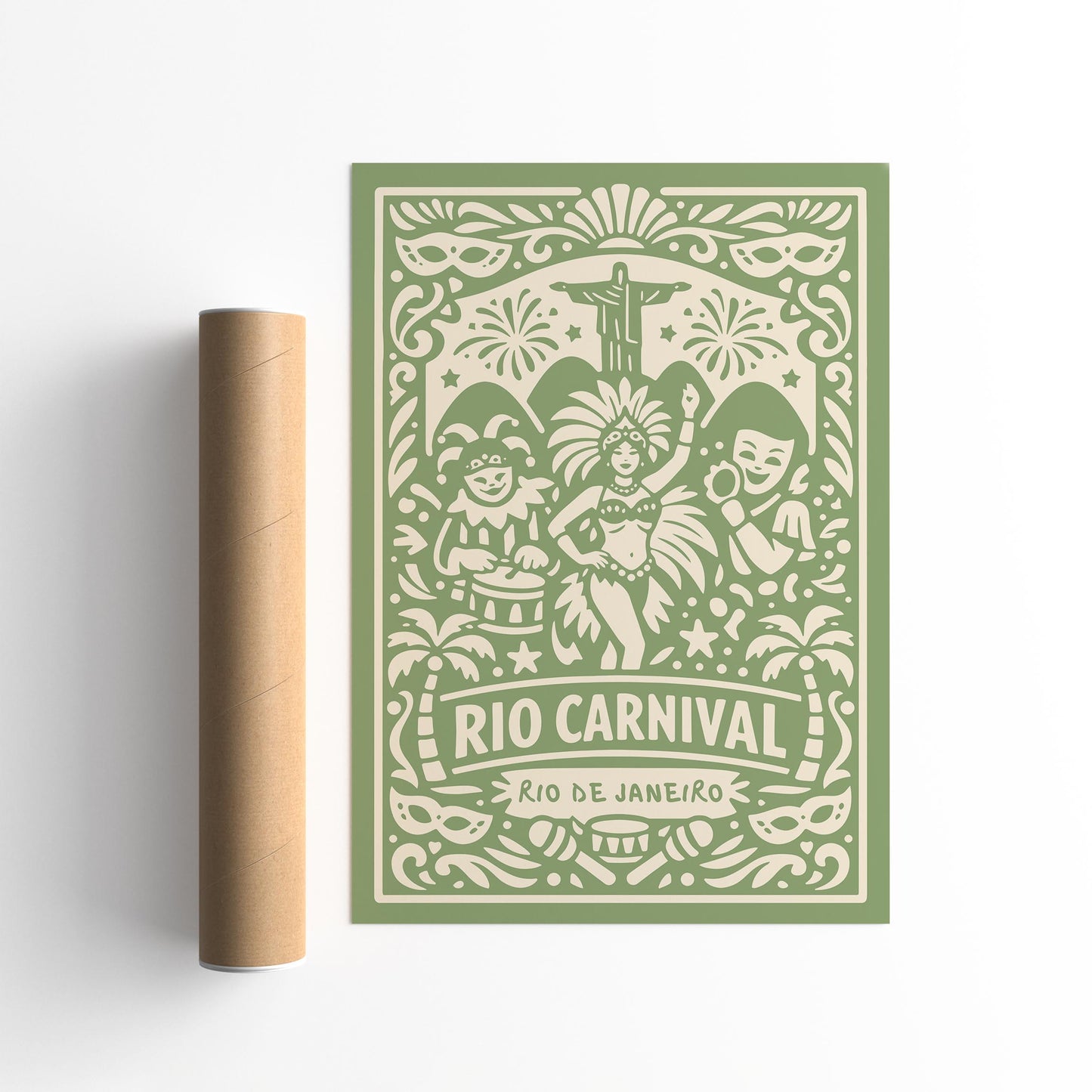 Rio Carnival Poster - Rio de Janeiro Wall Art - Music Festival Print