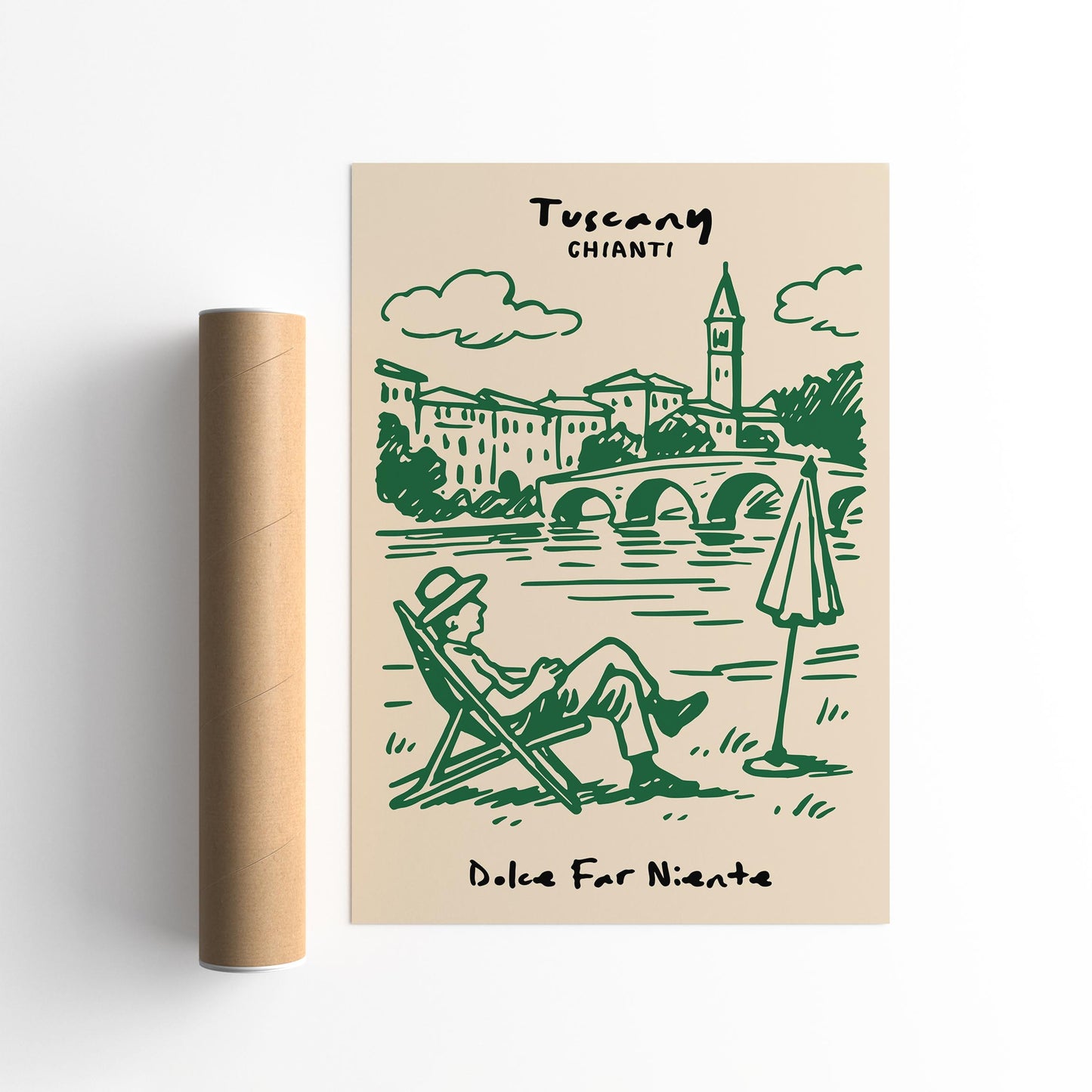Tuscany Chianti Poster - Dolce Far Niente Wall Art