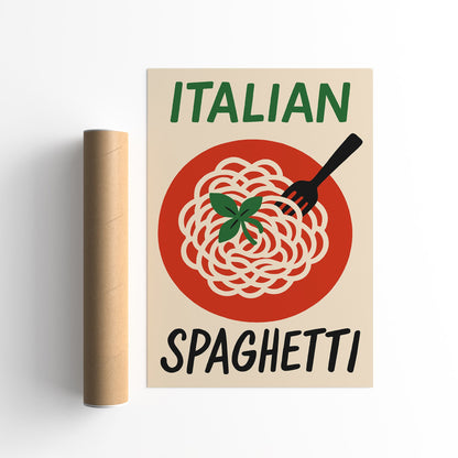 Italian Spaghetti Food Poster